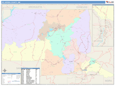Rio Arriba County, NM Digital Map Color Cast Style